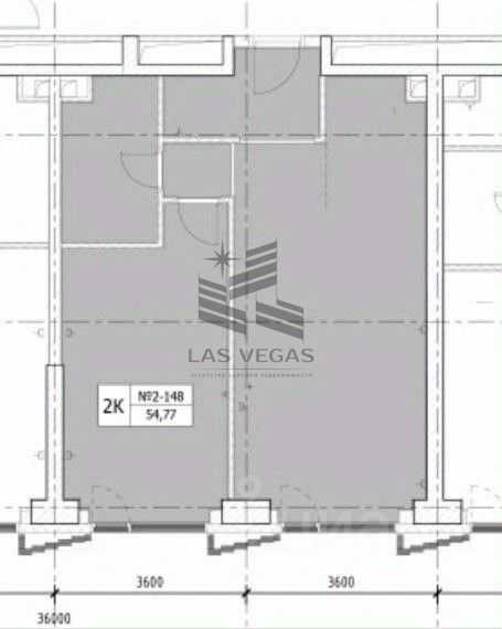 2-комнатная квартира, 56 м² — фотография 2