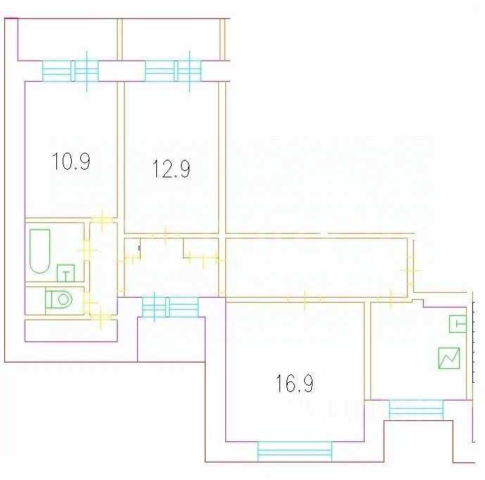 3-комнатная квартира, 74,4 м² — фотография 2