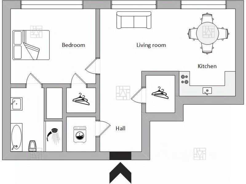 2-комнатная квартира, 61 м² — фотография 2