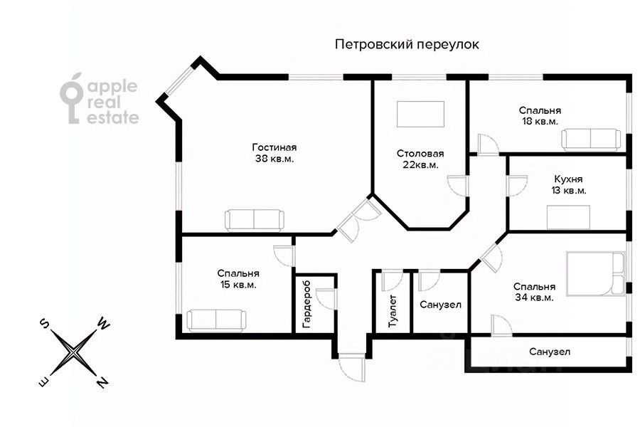 5-комнатная квартира, 175 м² — фотография 2