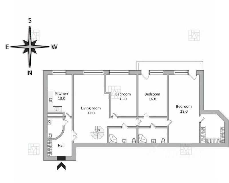 4-комнатная квартира, 145 м² — фотография 2