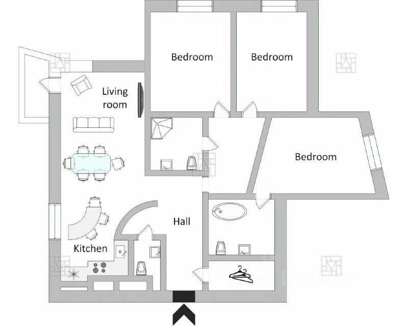 4-комнатная квартира, 162 м² — фотография 2