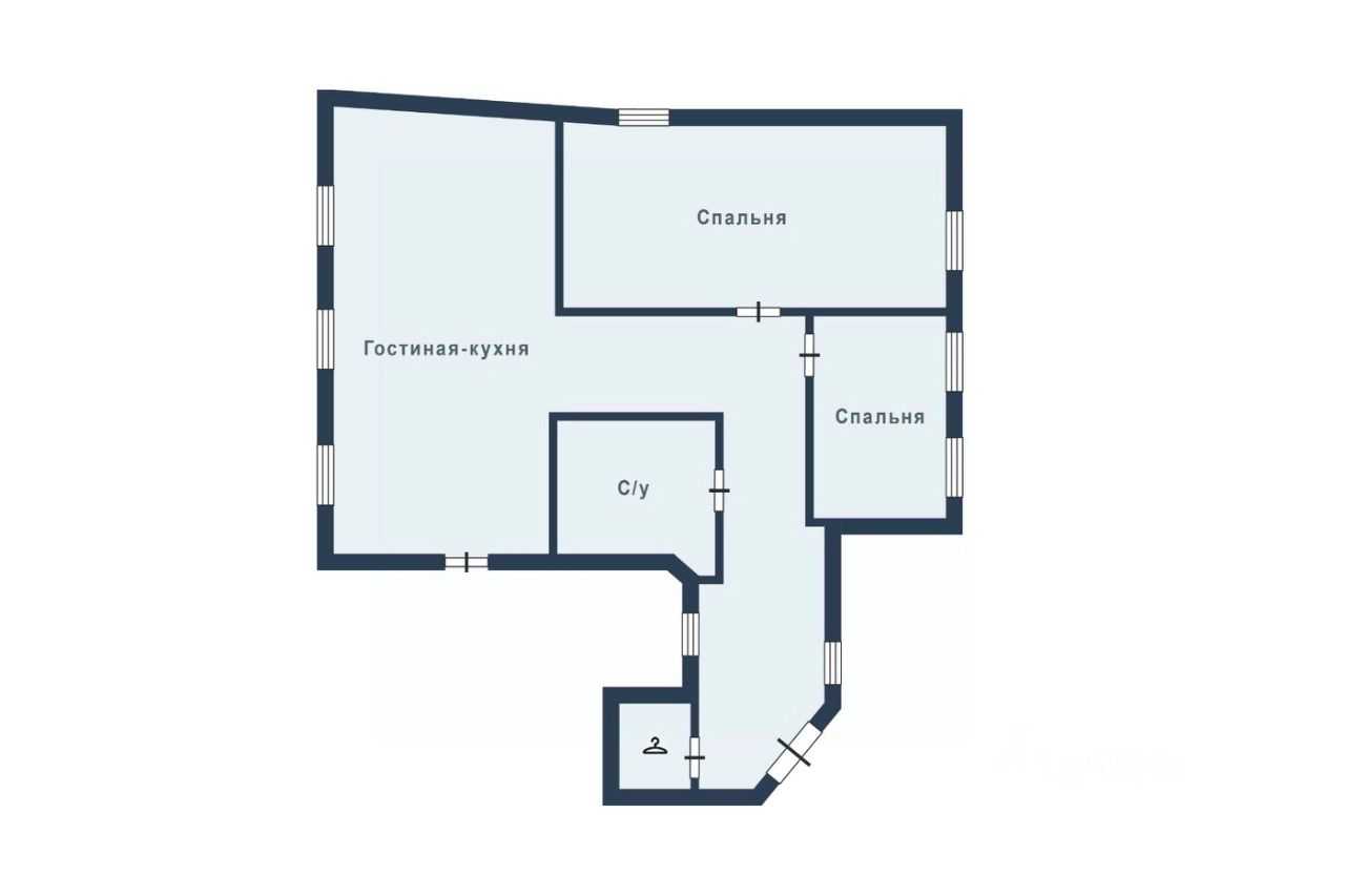 2-комнатная квартира, 78 м² — фотография 2