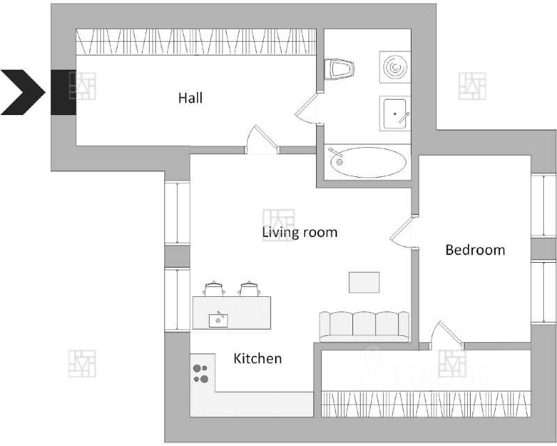 2-комнатная квартира, 82 м² — фотография 2