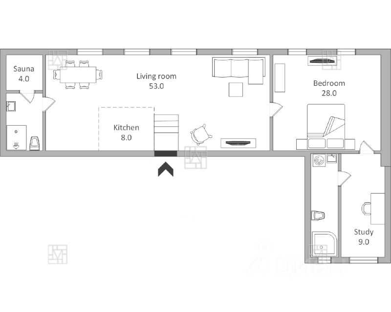3-комнатная квартира, 111 м² — фотография 2