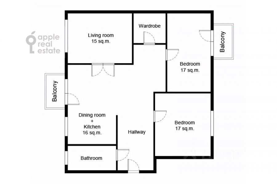 3-комнатная квартира, 90 м² — фотография 2