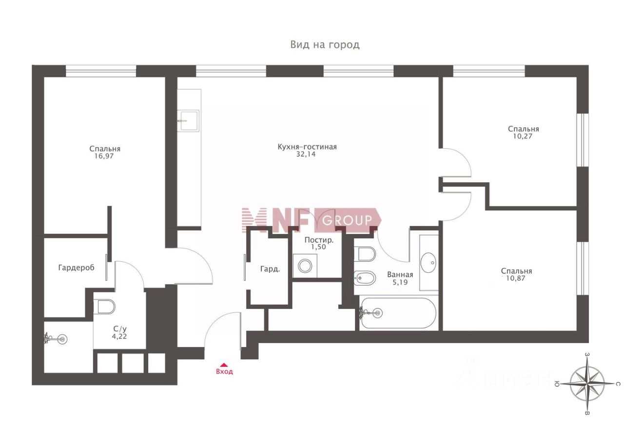 4-комнатная квартира, 88 м² — фотография 2