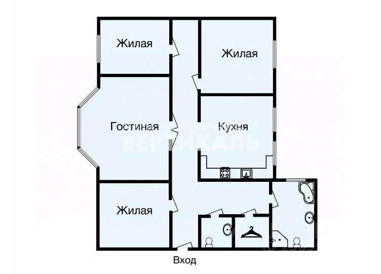 4-комнатная квартира, 130 м² — фотография 2