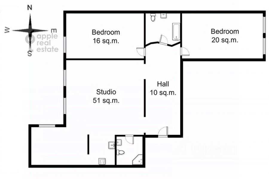 3-комнатная квартира, 110 м² — фотография 2