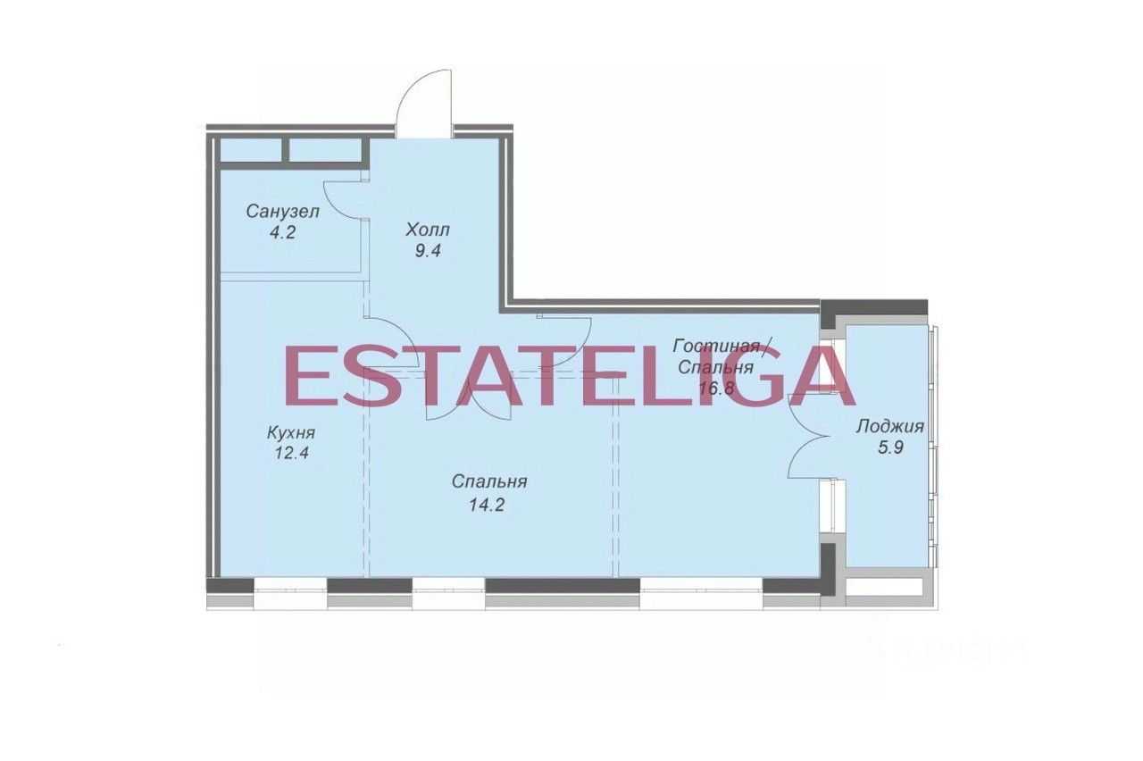 2-комнатная квартира, 70 м² — фотография 2