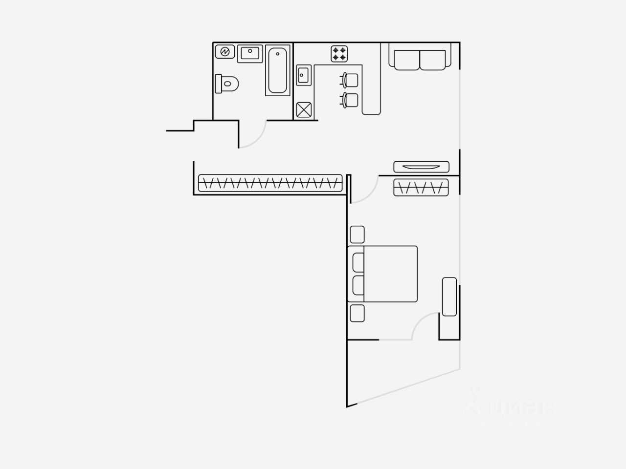 2-комнатная квартира, 47 м² — фотография 2