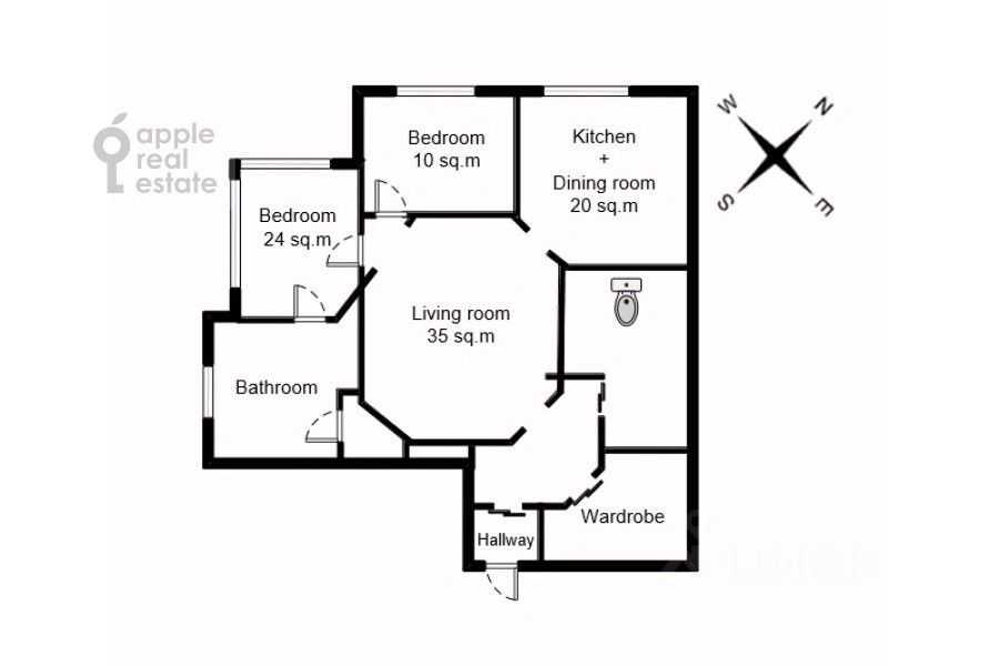 3-комнатная квартира, 130 м² — фотография 2