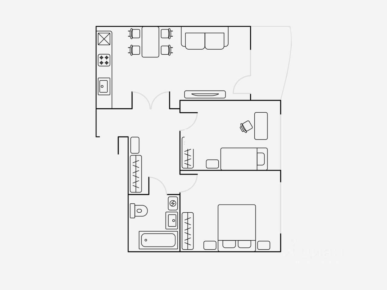 3-комнатная квартира, 69 м² — фотография 2