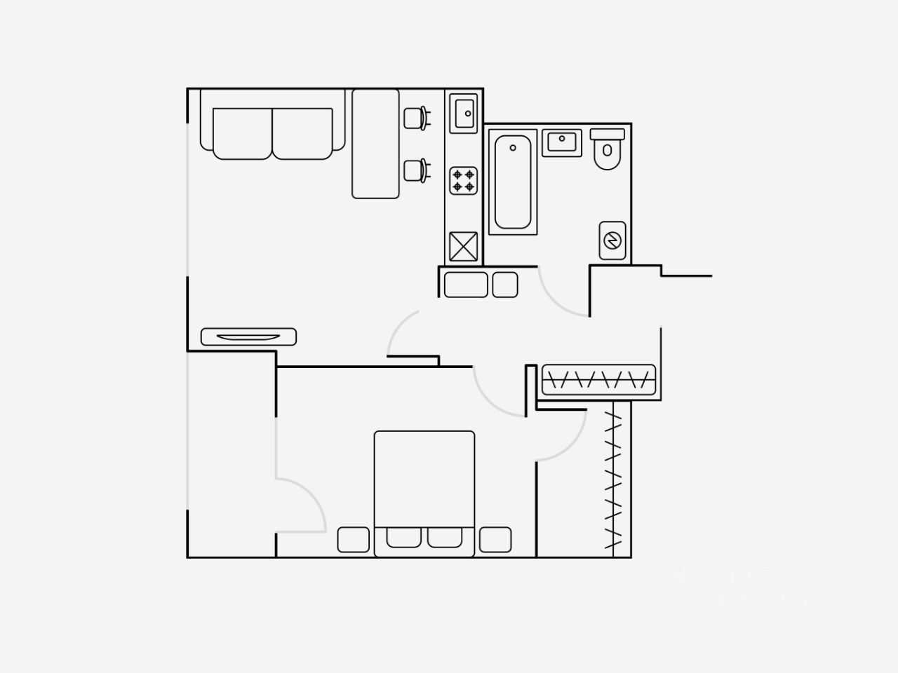 2-комнатная квартира, 48 м² — фотография 2
