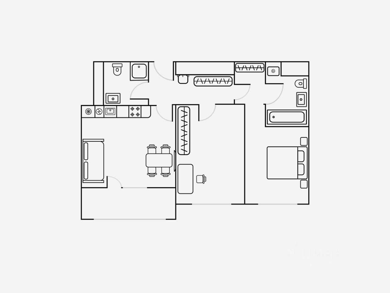 3-комнатная квартира, 66 м² — фотография 2