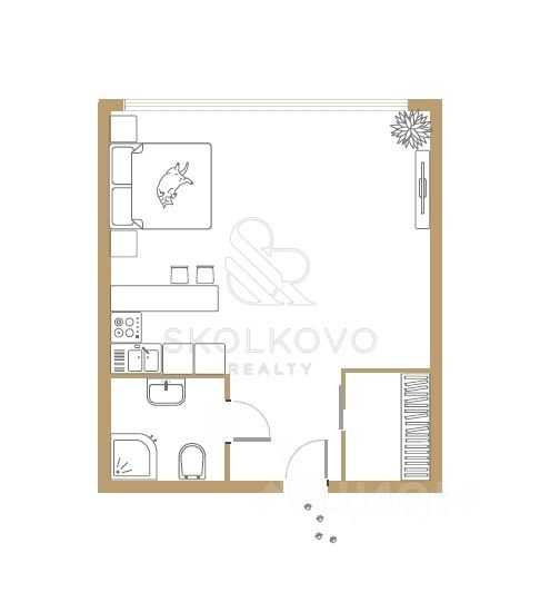 1-комнатная квартира, 37,4 м² — фотография 3