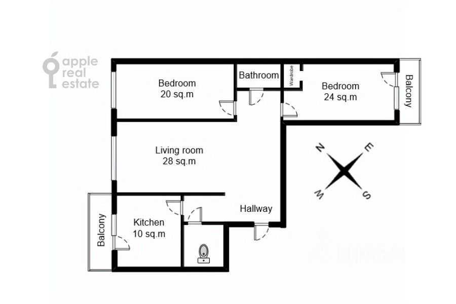 3-комнатная квартира, 95 м² — фотография 2