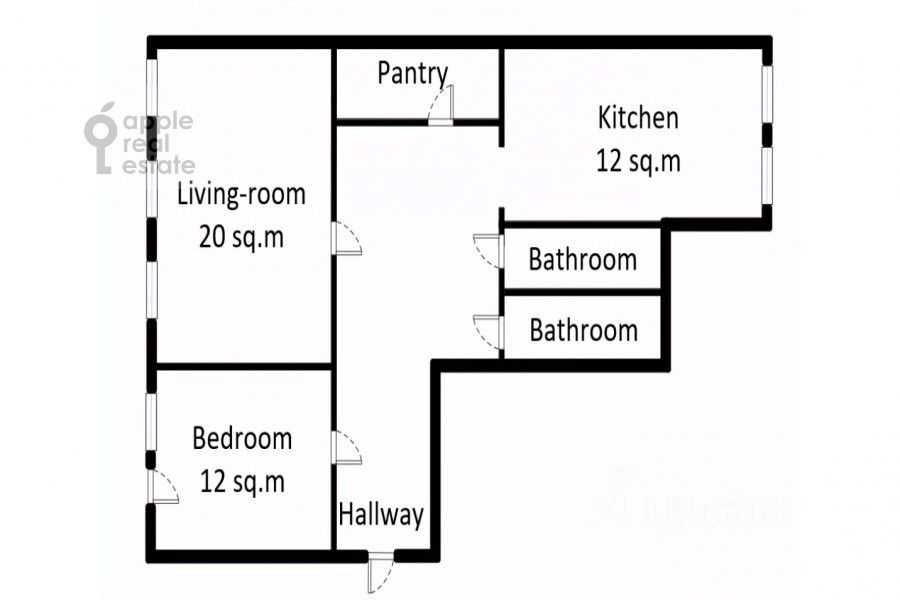 2-комнатная квартира, 74 м² — фотография 2