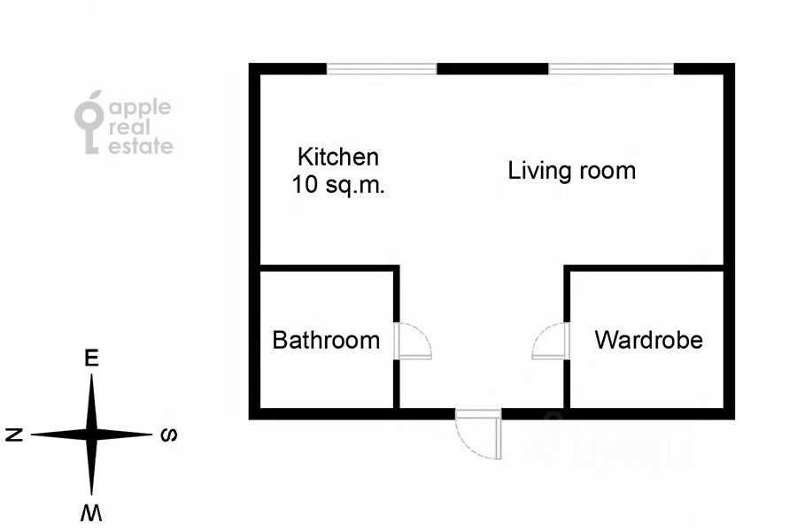 1-комнатная квартира, 61 м² — фотография 2