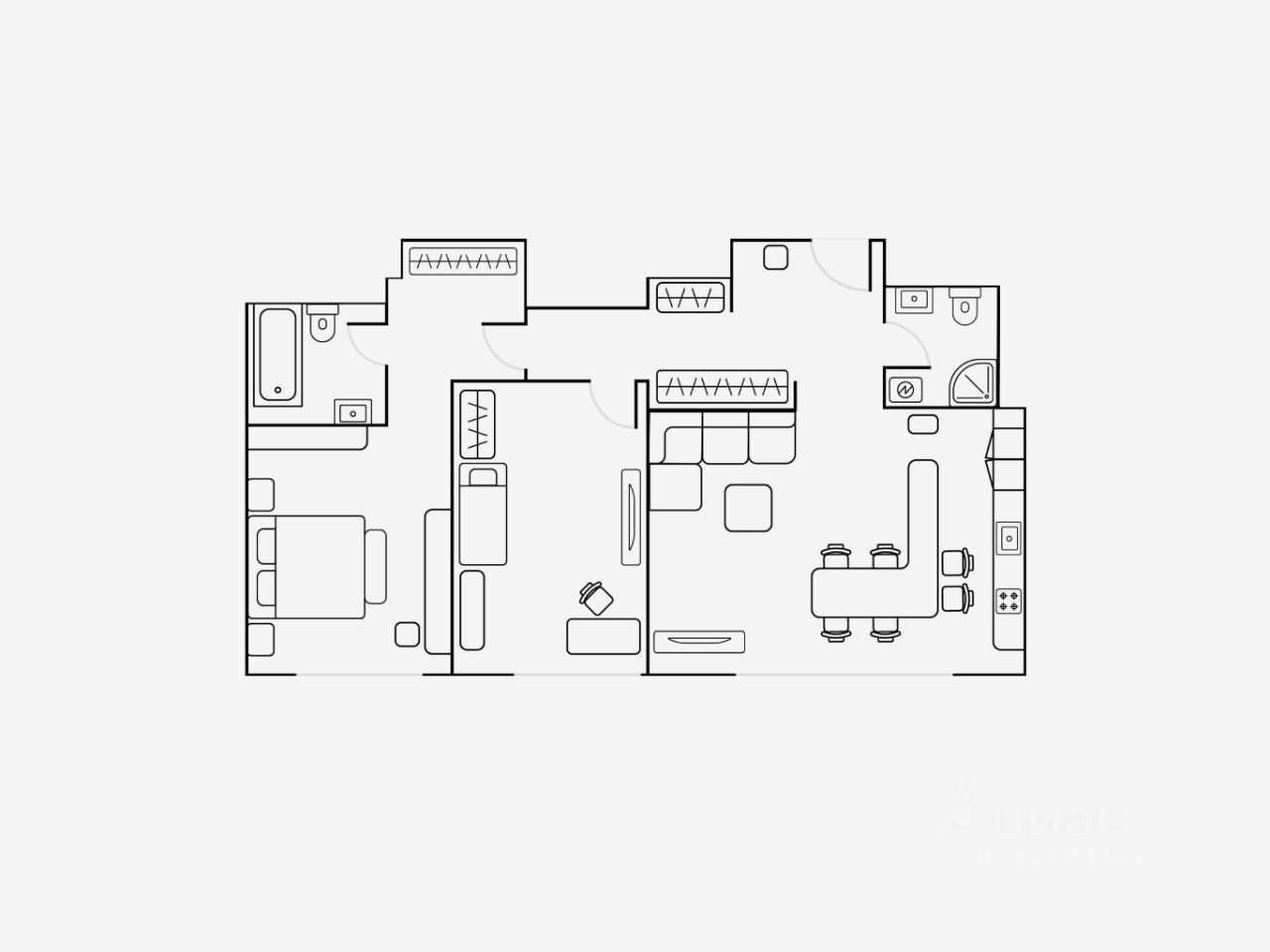 3-комнатная квартира, 101 м² — фотография 2