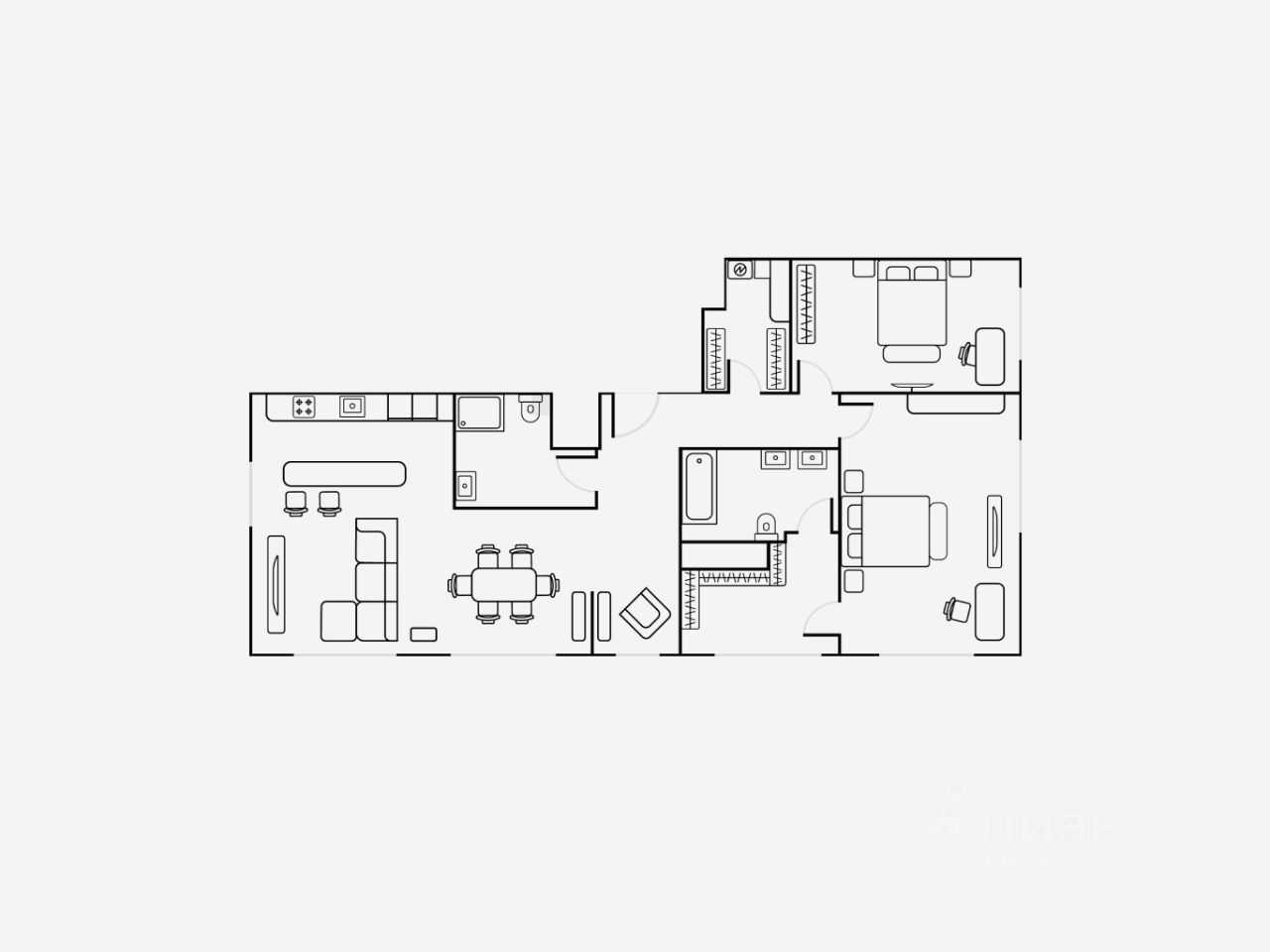 3-комнатная квартира, 128 м² — фотография 2
