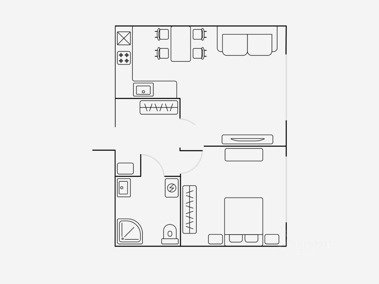 2-комнатная квартира, 49 м² — фотография 2