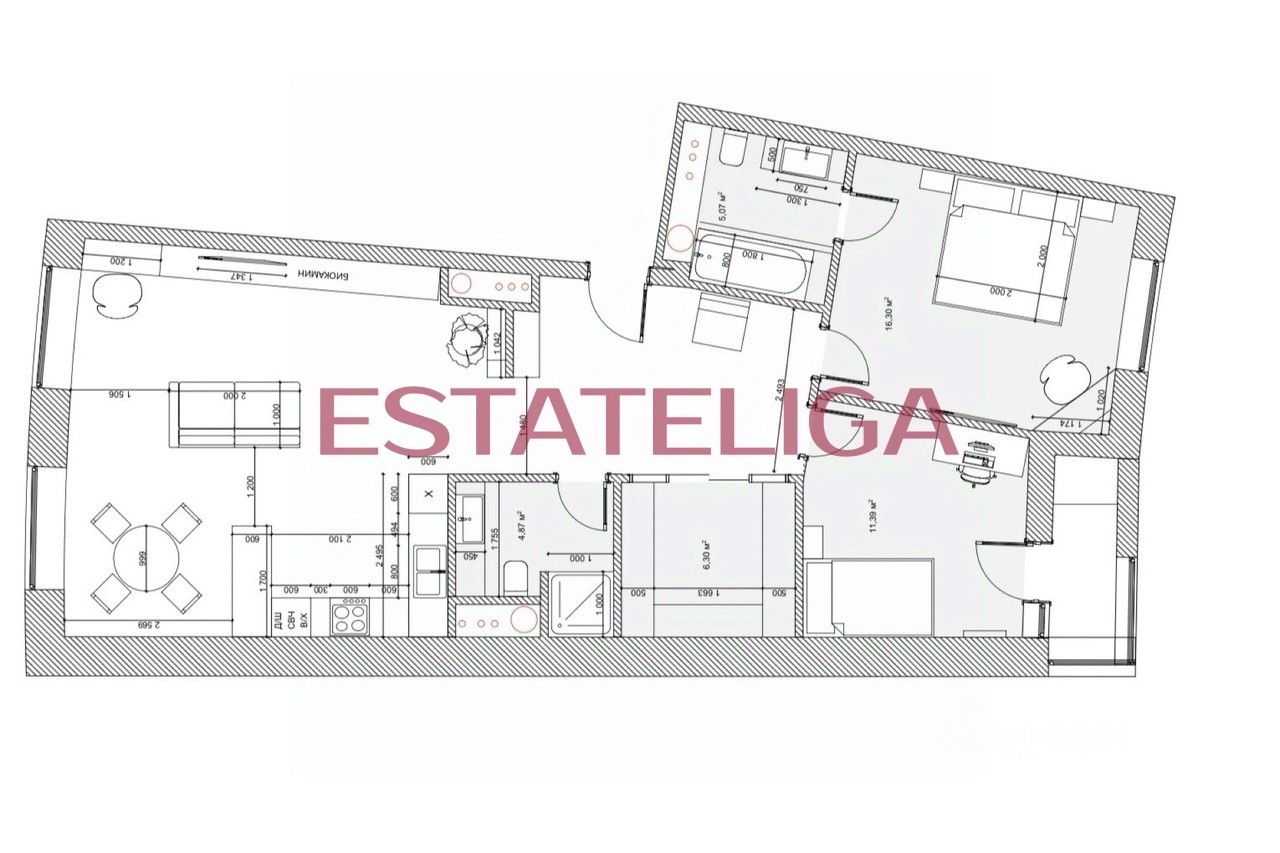 3-комнатная квартира, 100 м² — фотография 2