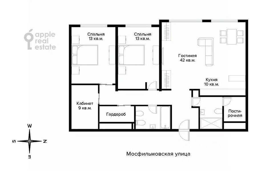 3-комнатная квартира, 142 м² — фотография 2