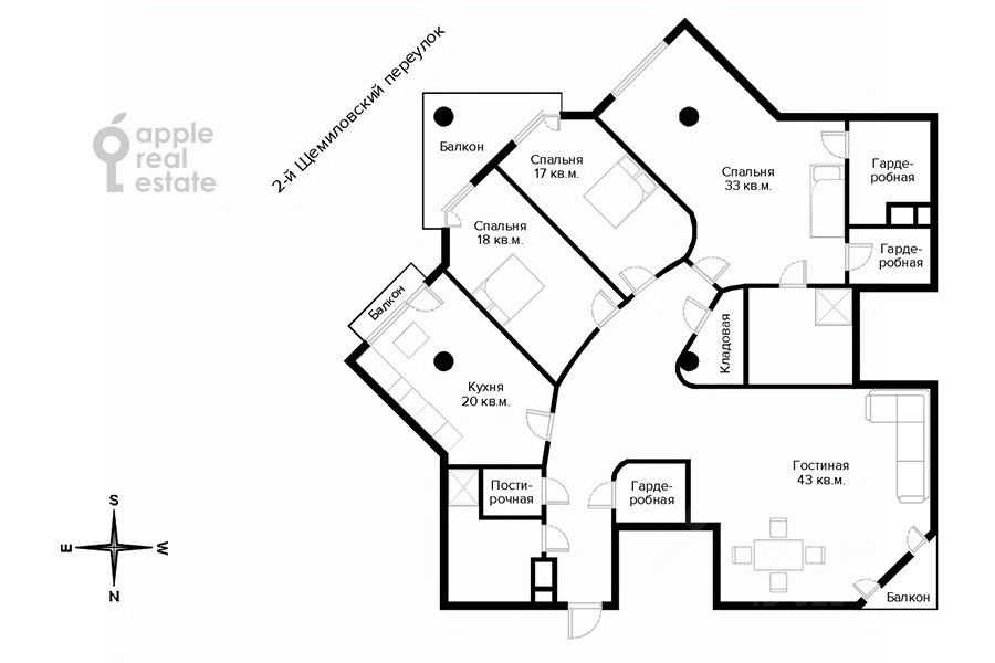 4-комнатная квартира, 200 м² — фотография 2