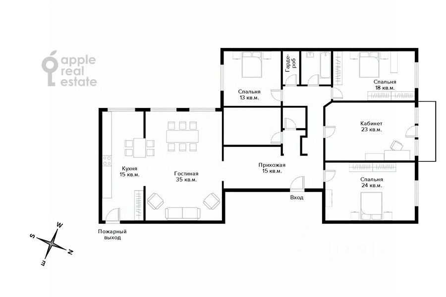 5-комнатная квартира, 170 м² — фотография 2