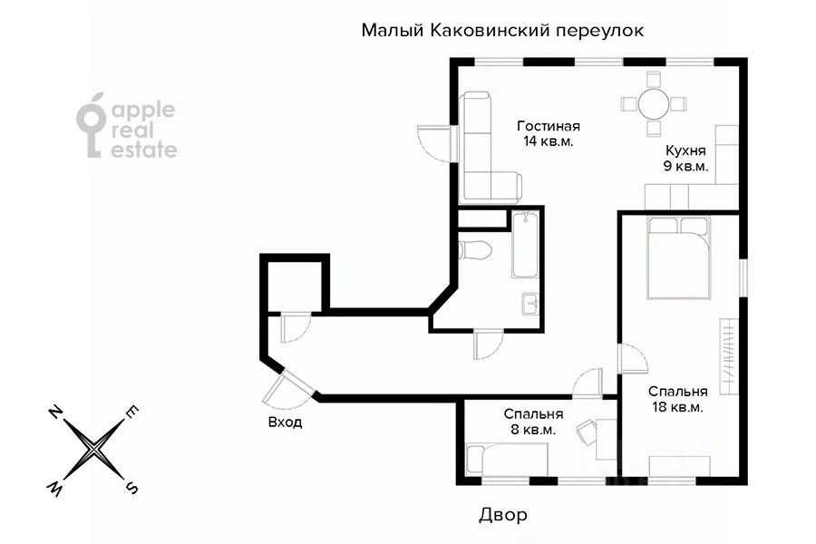 3-комнатная квартира, 78 м² — фотография 2
