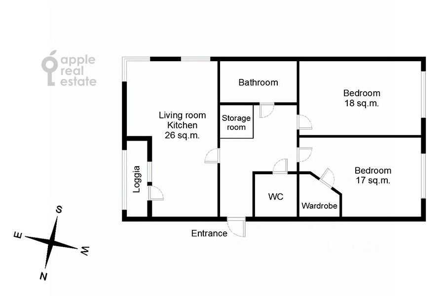 3-комнатная квартира, 80 м² — фотография 2