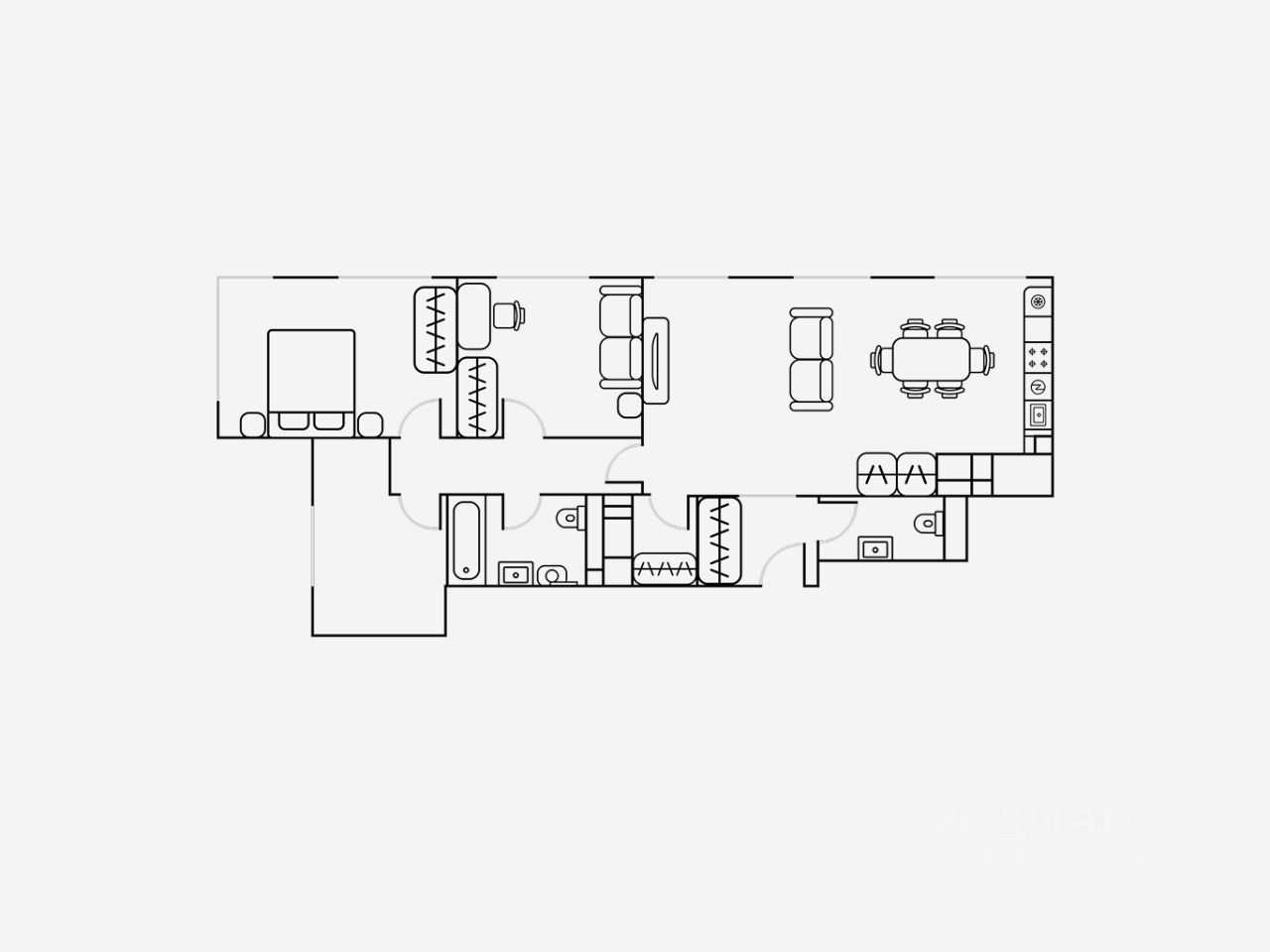 4-комнатная квартира, 101 м² — фотография 2
