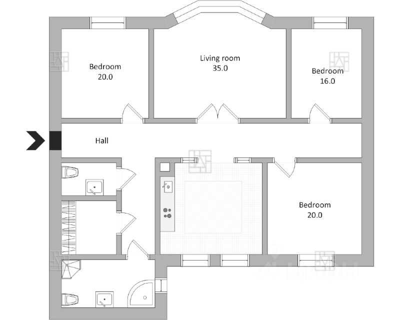 4-комнатная квартира, 126 м² — фотография 2
