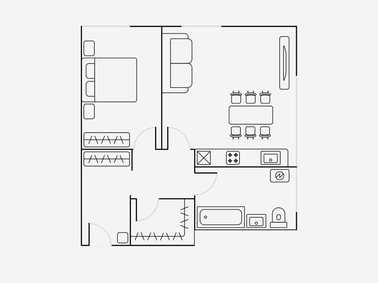 2-комнатная квартира, 60 м² — фотография 2