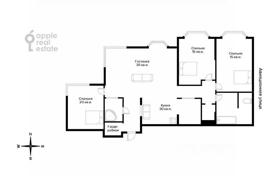 4-комнатная квартира, 180 м² — фотография 2