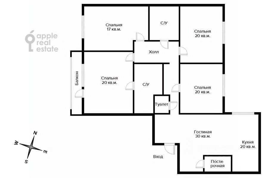 5-комнатная квартира, 203 м² — фотография 2