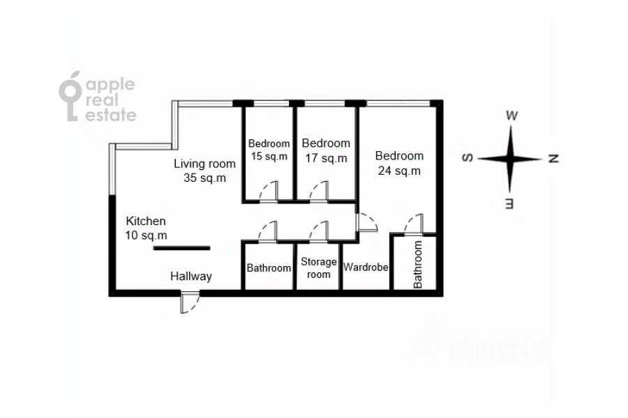 4-комнатная квартира, 154 м² — фотография 2