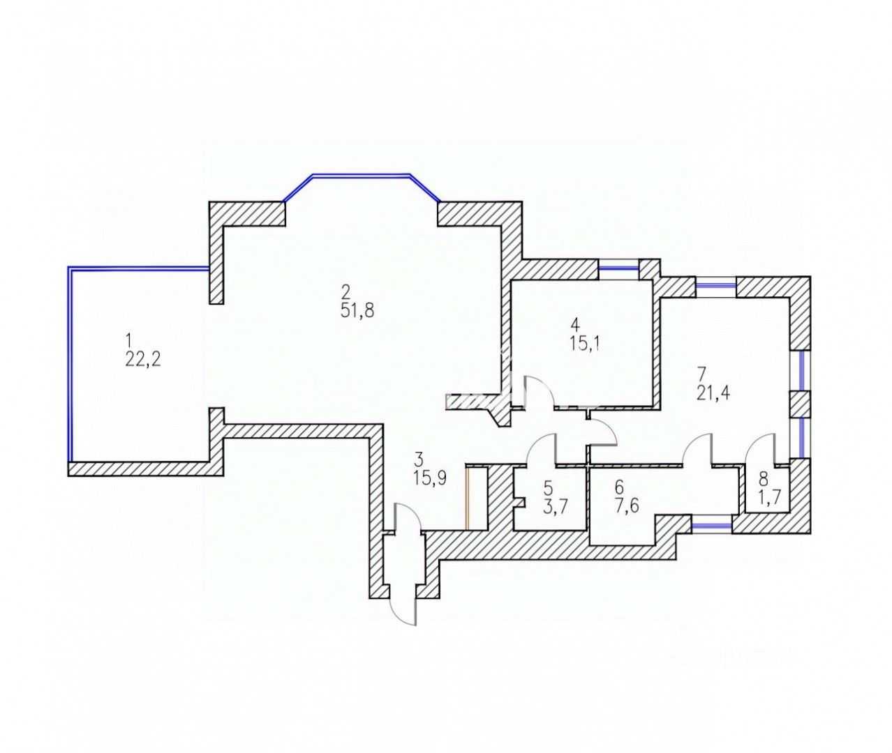 3-комнатная квартира, 150 м² — фотография 2