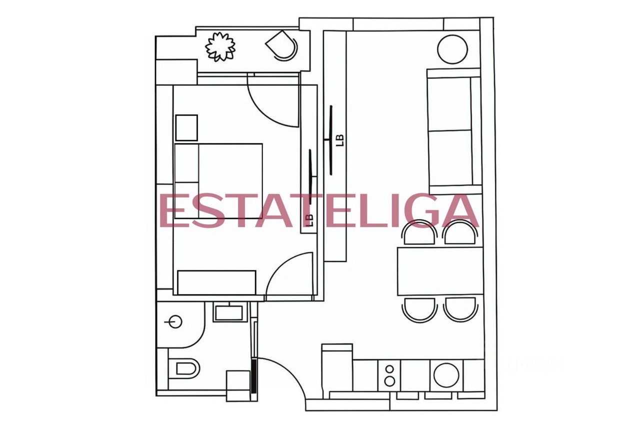 2-комнатная квартира, 45 м² — фотография 2
