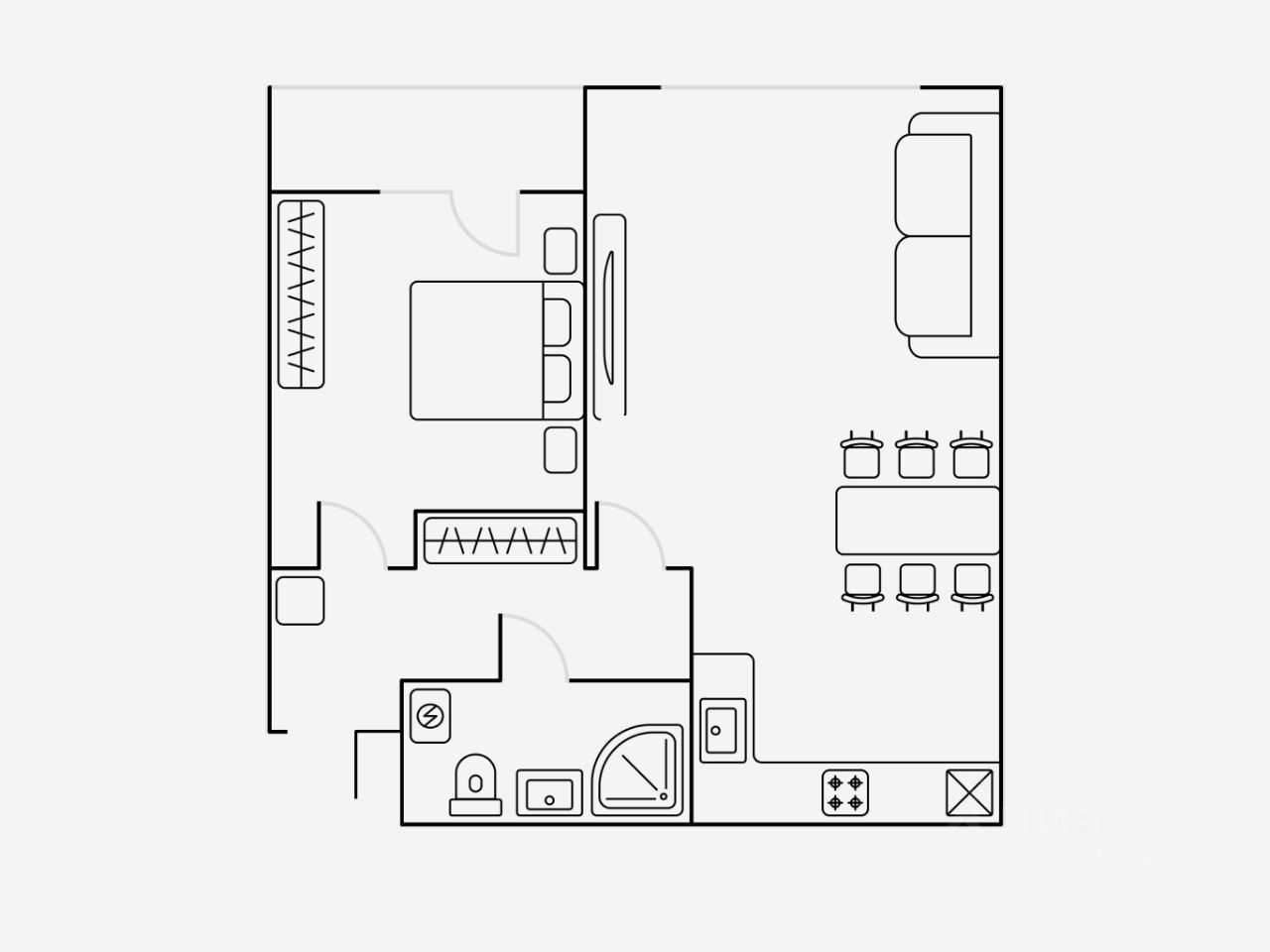 2-комнатная квартира, 60 м² — фотография 2
