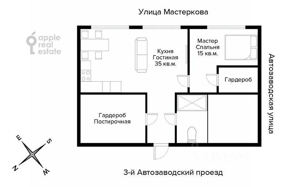 2-комнатная квартира, 65 м² — фотография 2