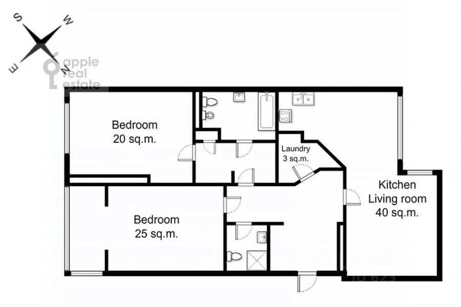 3-комнатная квартира, 112 м² — фотография 2
