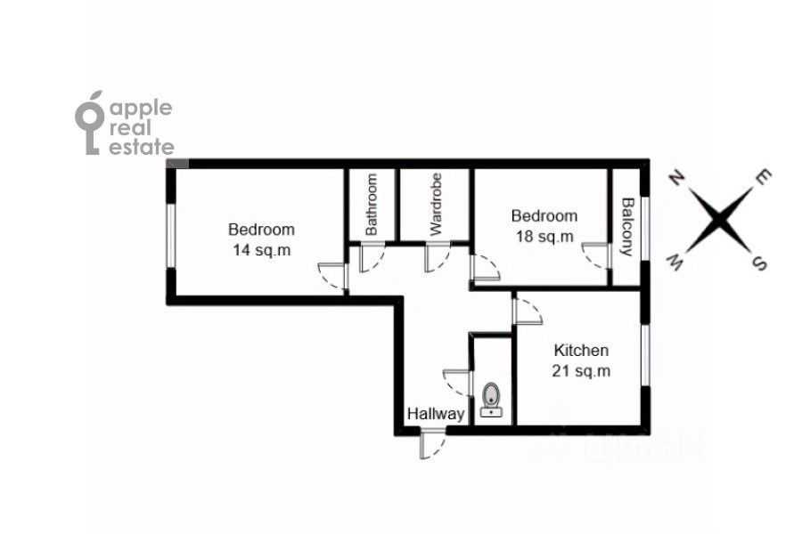 2-комнатная квартира, 79 м² — фотография 2