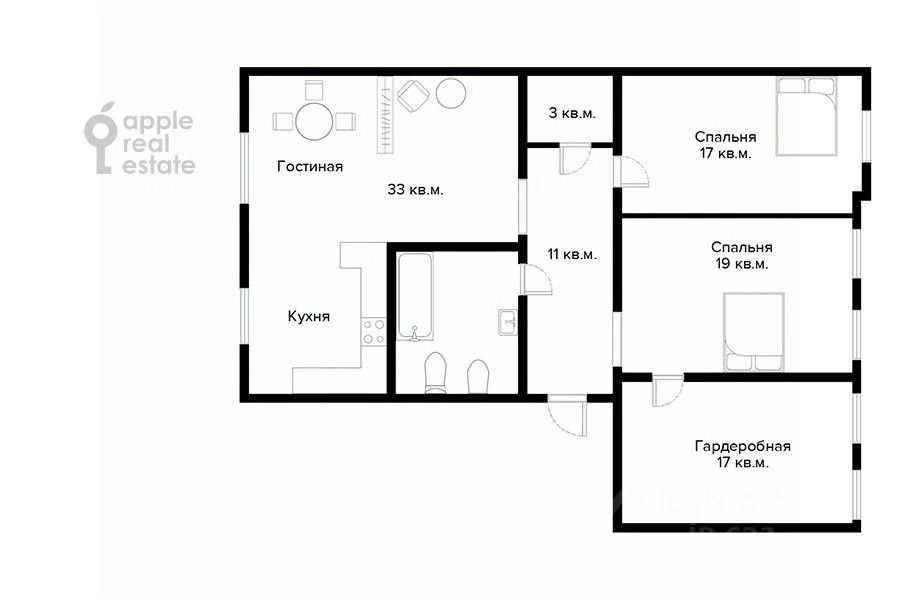 4-комнатная квартира, 112,4 м² — фотография 2