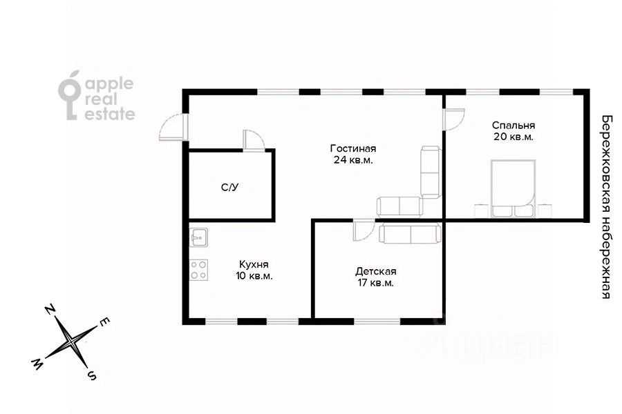 3-комнатная квартира, 100 м² — фотография 2