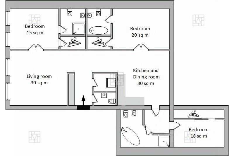 4-комнатная квартира, 190 м² — фотография 2