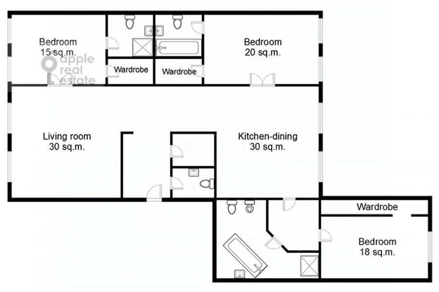 4-комнатная квартира, 150 м² — фотография 2