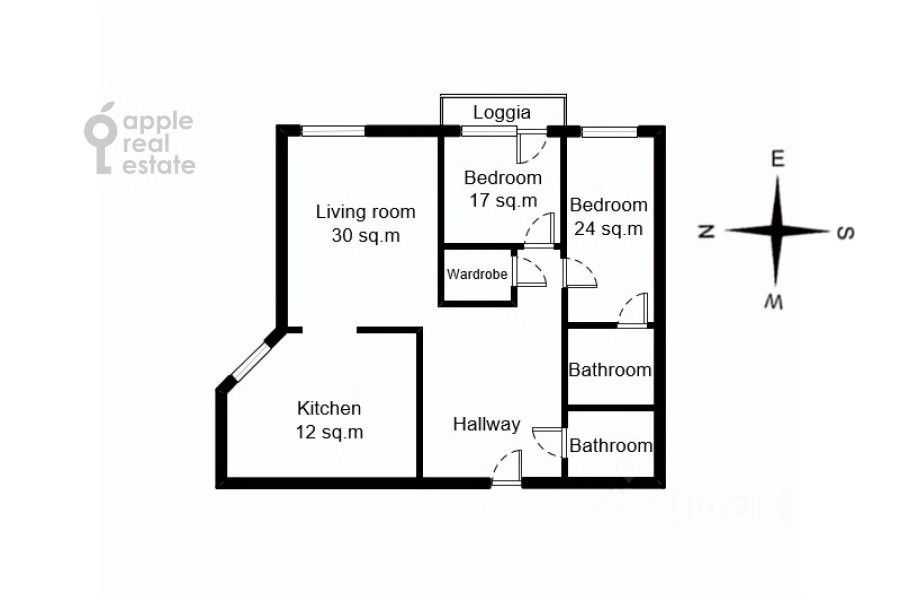 3-комнатная квартира, 102 м² — фотография 2