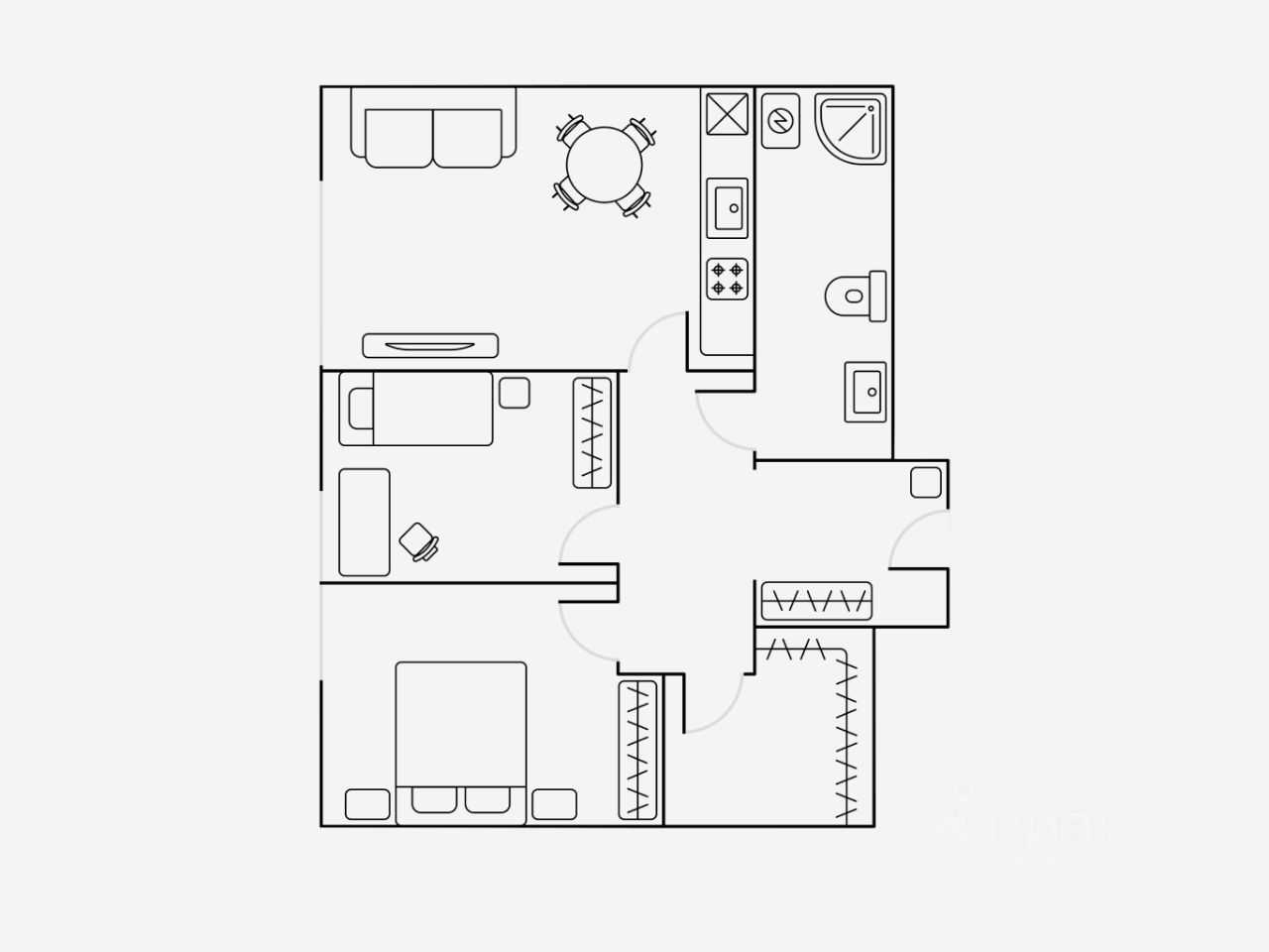 3-комнатная квартира, 64 м² — фотография 2